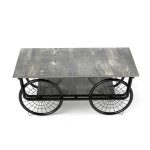 Modern Style Coffee Table Rectangle Coffee Table End Side Table Retro Design Coffee Table With Sturdy Base For Living Room Decor  Black