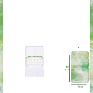 Color Empty Palette Case Tins Box Paint Storage Iron Box with 24 Half Pans For Watercolor Paints Painting Art Supplies