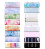 Color Empty Palette Case Tins Box Paint Storage Iron Box with 24 Half Pans For Watercolor Paints Painting Art Supplies