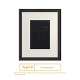 Black And White Lines High-end Abstract Paintingfor Hanging Retro Decorative Painting